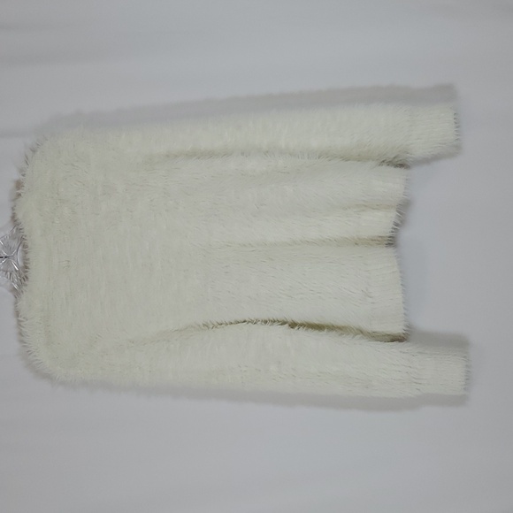 Future Collective Women's Crewneck Eyelash Sweater ~ Cream - Picture 10 of 11